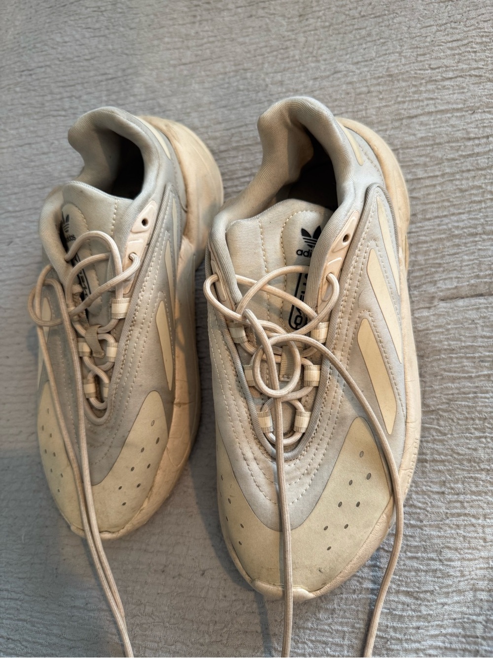 adidas Low-Profile Chunky Sneakers in Cream and Beige